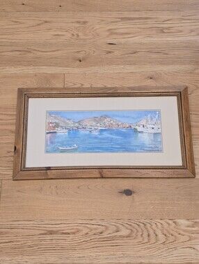 Limited Edition Framed Art Print By J. Austin Miller Ocean Sailboat Yacht Harbor